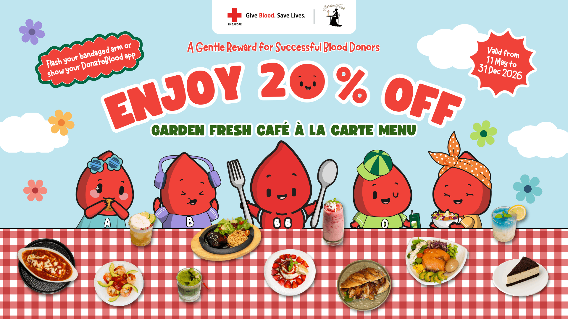 Singapore Red Cross Garden Fresh Blood donor perks